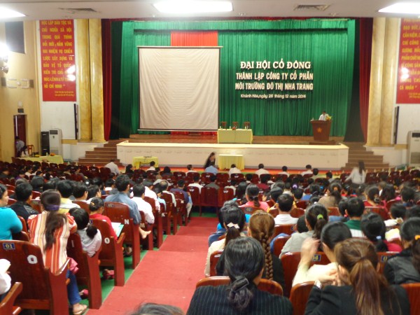 Đại hội cổ đông thành lập công ty cổ phần môi trường đô thị Nha Trang